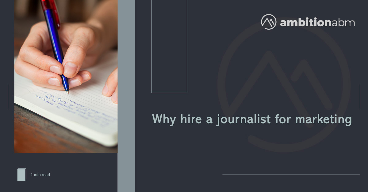 Why hire a journalist